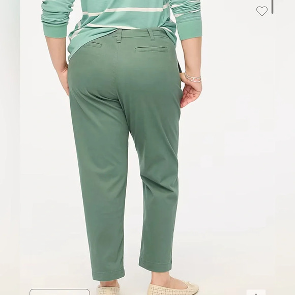 J.Crew Green High-rise girlfriend chino pant Size 18 - Picture 3 of 5